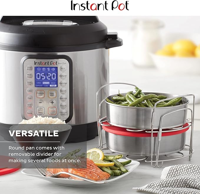Instant Pot Official 8-Piece Cook/Bake Set, Versatile and Durable, Compatible with 6-Quart and 8-Quart Cookers, Red, Excellent for Cooking, Baking, Storing, and Reheating, BPA-Free and Heat Resistant