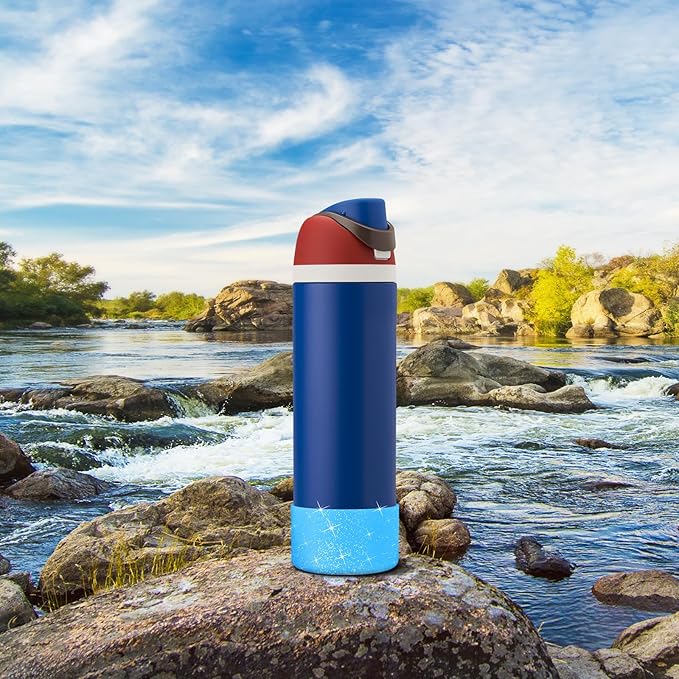 2 PCS Glitter Silicone Boot for Owala Water Bottle, Anti-Slip Protective Sleeve for FreeSip/Twist/Flip Stainless Steel Water Bottles Accessories