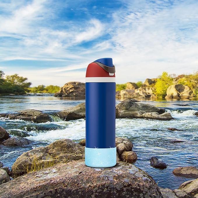2 PCS Glitter Silicone Boot for Owala Water Bottle, Anti-Slip Protective Sleeve for FreeSip/Twist/Flip Stainless Steel Water Bottles Accessories