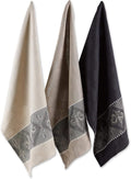 DII Cotton French Jacquard Dish Towels, Set of 3, Decorative Tea Towels for Everyday Kitchen Cooking and Baking-French Macaroons