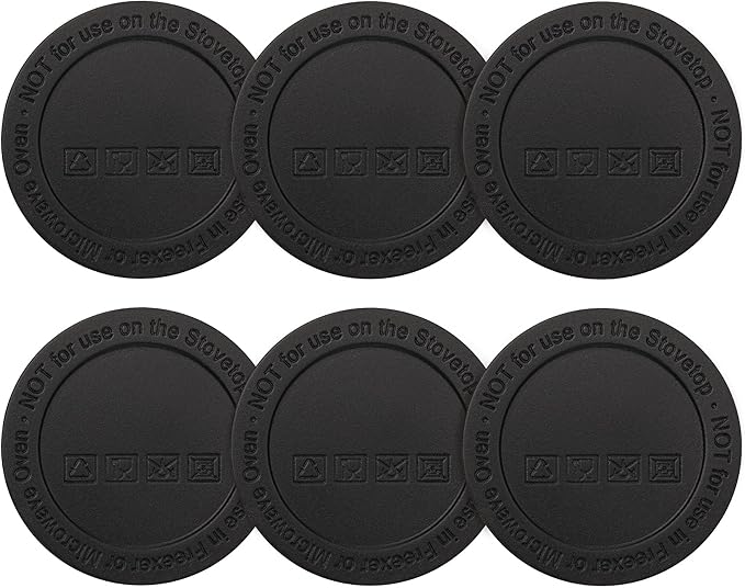 Silicone Bottom Protector for the Bottom of Mugs and Other Containers with a Bottom Diameter of 1.96" 50 mm,Multi-Use Non-Slip Mat(6 Pack)