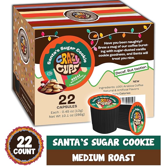 Crazy Cups Santa's Sugar Cookies DECAF 22ct