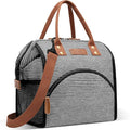 LOKASS Lunch Bag Insulated Lunch Box Wide-Open Lunch Tote Bag with Removable Shoulder Strap for Women/Men Adults Work Picnic Hiking Beach Fishing(Stripes)