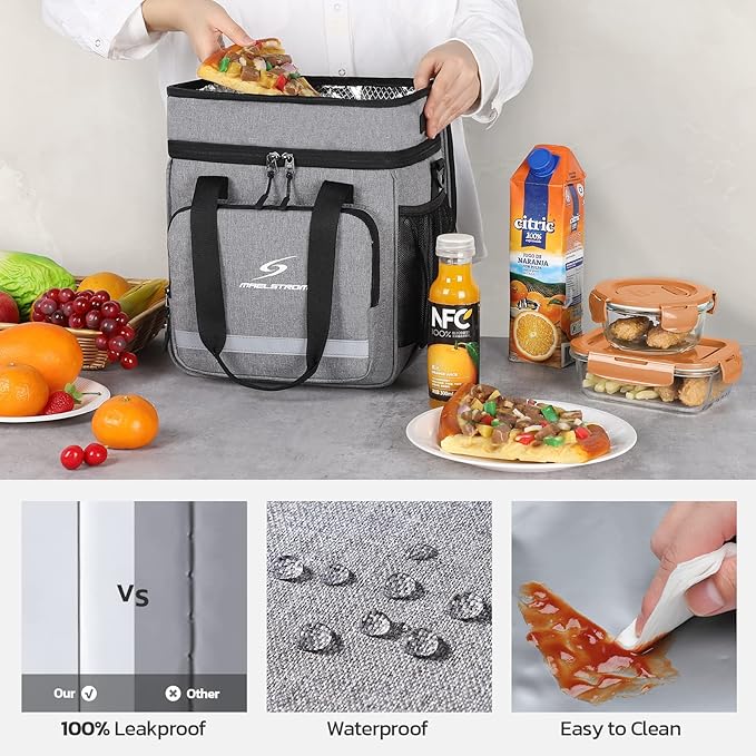 Maelstrom Lunch Box for Men,Insulated Lunch Bag Women/Men,Leakproof Lunch Cooler Bag, Lunch Tote Bag