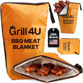 Large BBQ Blanket for Resting Meat, Insulated BBQ Blanket Bag, Brisket with Wide Mouth, Meat Resting Bag, Smoking Meat Accessories for Outdoor Grilling (21in)