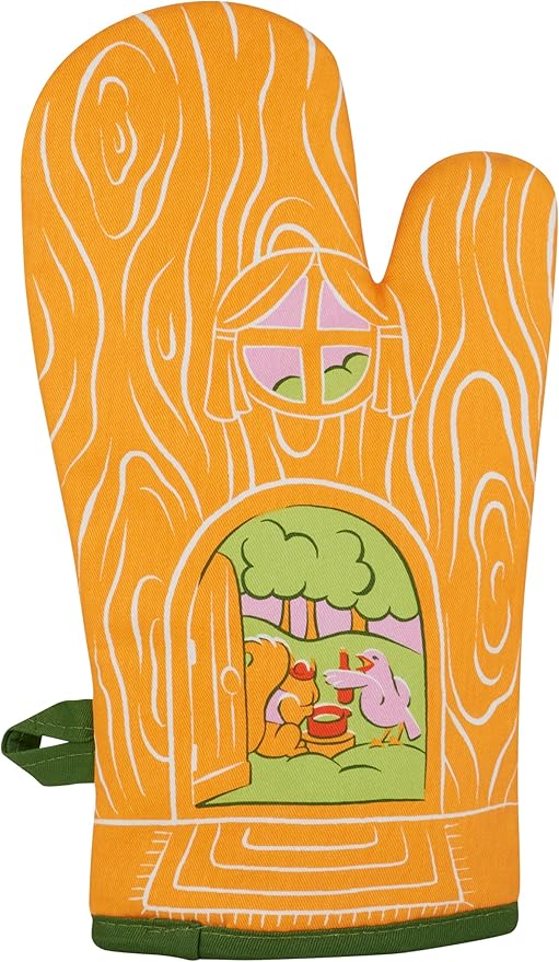 Blue Q I Put Wine in The Sauce Funny Oven Mitts - Cute Oven Mitts, Home Kitchen Gifts, Cooking Accessories, Super-Insulated Quilting, Comfy Natural-Fitting Shape, 100% Cotton, Size 12.5" L x 7.5" W