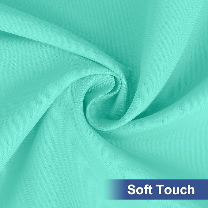 homing Rectangle Table Cloth Cover, Waterproof Polyester Elastic Fitted Tablecloth, Fits for 8 Foot Folding Tables, Washable Table Protector for Picnic, Camping, Outdoor (Aqua, 30" x 96")
