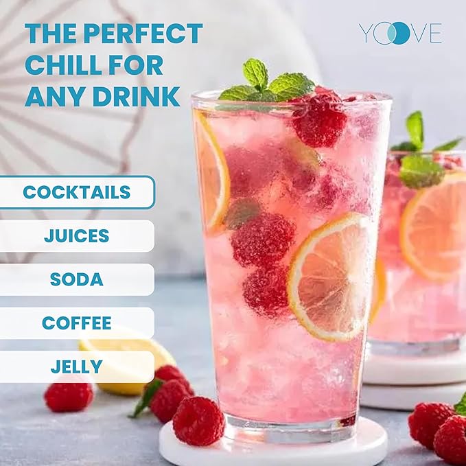 Yoove Ice Cube Tray with Lid and Bin | Press and Easy to Release Ice Cube Trays for Freezer | 2 Ice Tray, 60 refreshing Ice Cubes | Ice Molds for Fruits, Soda, Cocktails, Whiskey, Iced Coffee and Wine