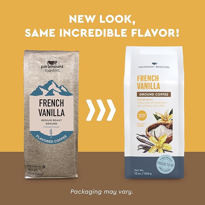 Paramount Roasters French Vanilla, Flavored Ground Coffee, 12 oz bag