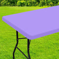 homing Rectangle Table Cloth Cover, Waterproof Polyester Elastic Fitted Tablecloth, Fits for 8 Foot Folding Tables, Washable Table Protector for Picnic, Camping, Outdoor (Lavender, 30" x 96")
