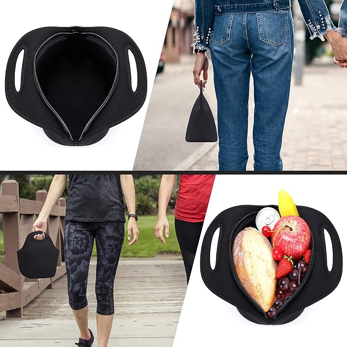 Neoprene Lunch Bag for Women Insulated Lunch Tote Bags Washable Lunch Container Box for Work Picnic Lightweight Meal Prep Bags for Men