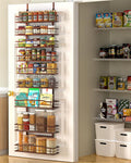 Moforoco Bronze 9-Tier Over The Door Pantry Organizer, Pantry Organization And Storage, Metal Hanging Spice Rack Shelves Door, Home & Kitchen Essentials, Laundry Room Bathroom Organization
