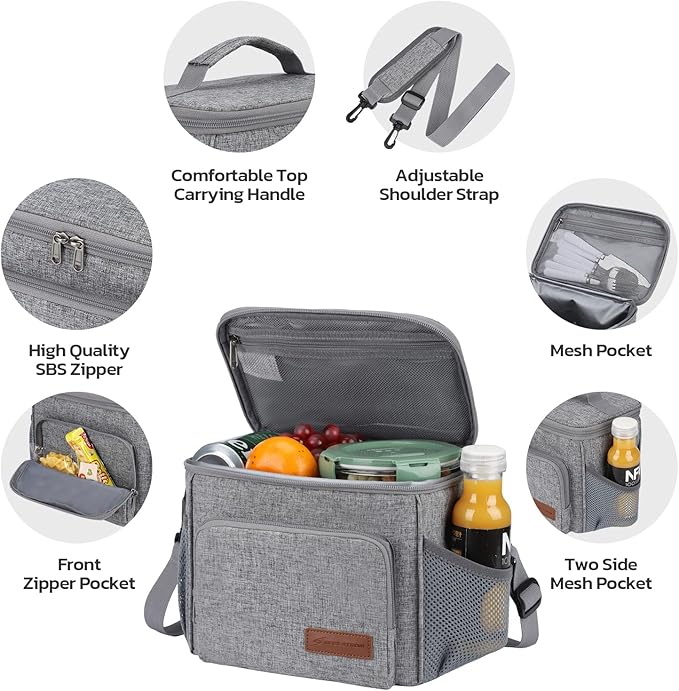 Maelstrom Lunch Box for Men,Insulated Lunch Bag Women/Men,Leakproof Lunch Cooler Bag, Lunch Tote Bag