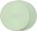FunWheat Round Braided Placemats Set of 6 Place mats for Dining Tables Woven Heat Resistant Table Mats 15 inch (Mint Green)