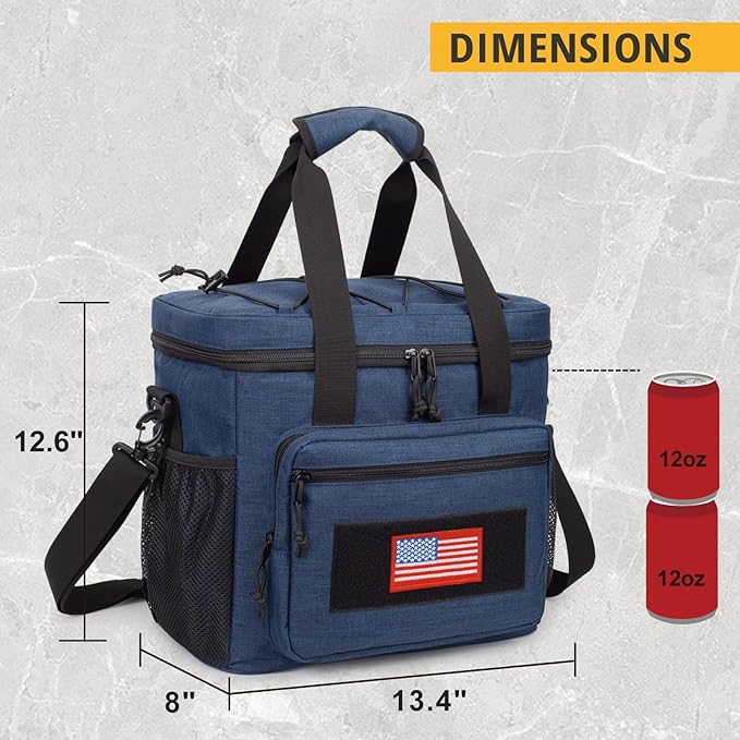 ATRIPACK Lunch Box for Men, Tactical Lunch Bag MOLLE Webbing Leakproof Insulated Lunchs Cooler Women Adult Meal with Adjustable Shoulder Strap Lunch Pail