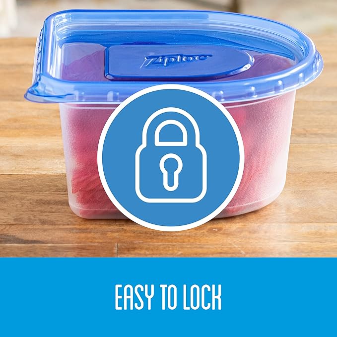 Ziploc Snap N Seal Food Storage Meal Prep Containers, Reusable for Kitchen Organization, Dishwasher Safe, 10 Piece Set, 56 Ounce, Compatible with Amazon Astro