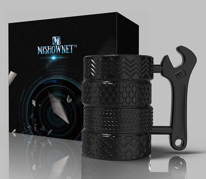Tire Coffee Tea Mug Gift for Car Lovers Mechanics Car Enthusiasts Christmas Gifts for Man Birthday Gift
