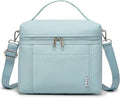 NOL Natural Organic Lifestyle Insulated Lunch Bags for Women Cooler Bag Lightweight Nylon Waterproof Lunch Box For Work (Light blue, Medium(normal))