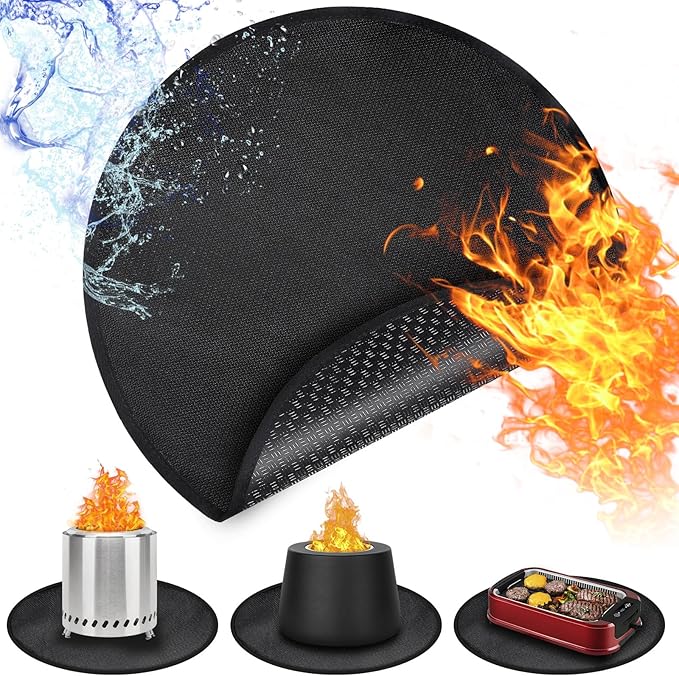 Solo Stove Tabletop Fire Pit Mat, Small Under Grill Pad to Protect Your Table, Fireproof Mat for Solo Stove Accessories, 4-Layer Fireproof, Heat Resistant, Easy to Clean, Reusable