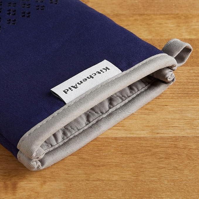 KitchenAid Asteroid Oven Mitt Set, 7"x12.5", Cobalt Blue, 2 Piece