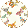 MACKENZIE-CHILDS Enamel Salad and Dessert Plate, Small Plate for a Dessert or Appetizer Dish, 8 Inches, Butterfly Garden