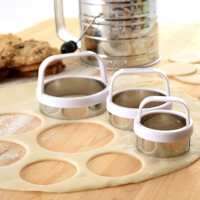 Norpro Biscuit/Cookie Cutters, Set of 3, As Shown (Pack of 2)