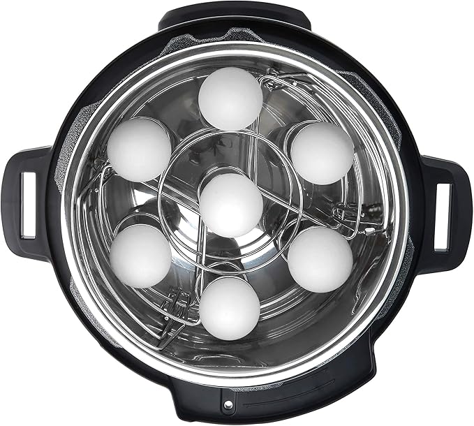 Instant Pot Official Stainless Steel Wire Egg Racks, Set of 2 – Ideal for 6-Quart & 8-Quart Cookers, Ideal for Hard or Soft-Boiled Eggs, Multi-Use Tray for Cooling, Decorating, and Serving