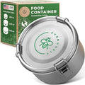Stainless Steel Food Storage Container with Lid - 27 oz / 0.8 L - Metal Lunch + Meal Prep Tin with Food-Safe Leakproof Seal - Stackable Pantry Snack Organizer - Reusable Travel Lunchbox for Leftovers
