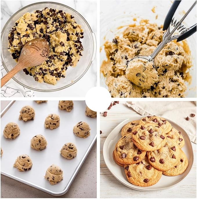 Stainless Steel Cookie Scoop - Mini 1Tsp/5ml/0.17oz Tbsp Dough Scooper with Trigger Release, Ideal for Baking and Melons