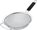 9" Large Extra Fine Mesh Strainer with Thermo Plastic Rubber Handle - Sieve Fine Mesh Stainless Steel - Ideal to Strain Pasta, Quinoa and Rice