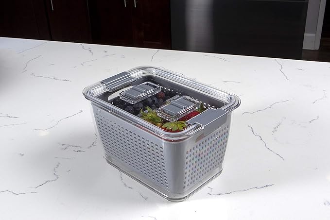 Kitchen Spaces - 1465A6-AMZ Kitchen Spaces Colander Bin, Medium, Gray