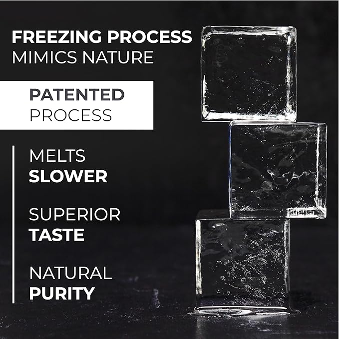 Crystal Clear Ice Cube Maker, 4 Large 2"x2"x2" Ice Cubes for Cocktails and Drinks, Silicone Mold for Pure, Bartender-Quality Ice - Great for Hosting and Entertaining, Whiskey Gifts for Men