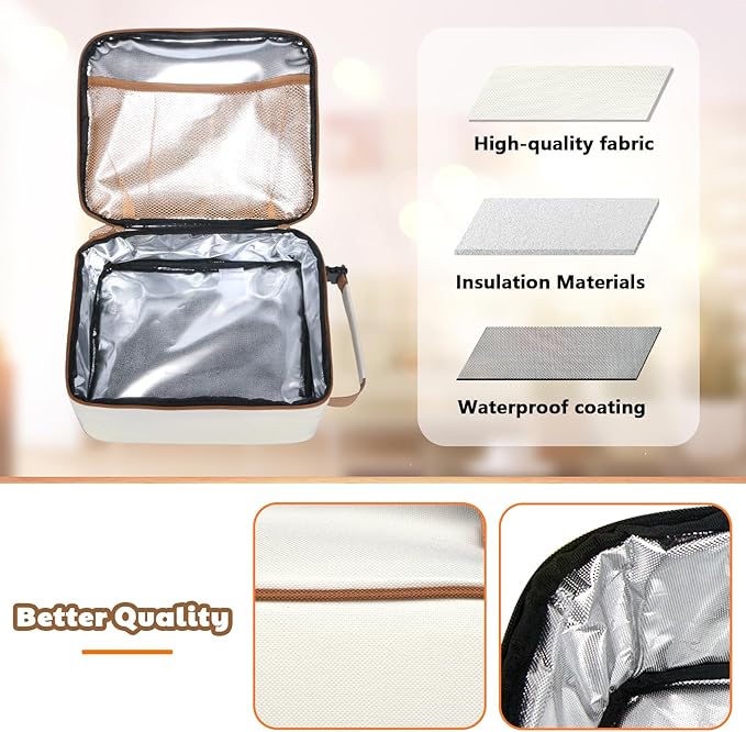 Hap Tim Insulated Lunch Bag Women, Reusable Lunch Box for Women & Men, Adluts Lunchbox for Work, Portable Lunchbag（18654-BE）