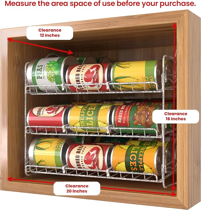 Utopia Kitchen Can Organizer - Stackable Storage Rack Holds up to 36 Cans for Kitchen Cabinet or Pantry (Antique Silver)