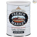 French Market Coffee & Chicory Restaurant Blend Medium-Dark Roast Ground Coffee, 12oz Can (Pack of 3)