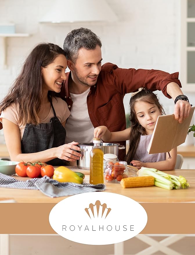 RoyalHouse Bamboo Spice Rack Organizer for Kitchen Cabinet, Countertop Display Shelf- 3 Tier Shelf -Space Organizer for Kitchen and Bathroom