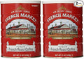 French Market French Roast Medium-Dark Roast Ground Coffee, 12oz Can (Pack of 2)