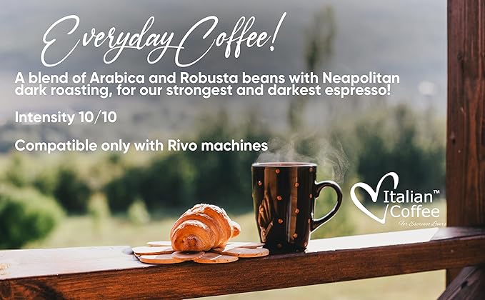 ITALIAN COFFEE FOR ESPRESSO LOVERS espresso capsules compatible with RIVO machines (Ristretto, 50)