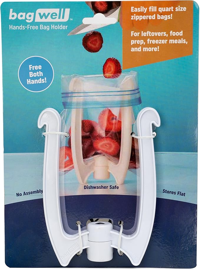 Bag Well Sealable Food Bag Holder for Quart Size Food Storage Bags