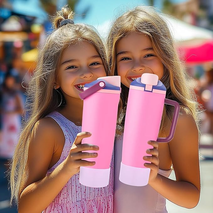Mity rain 2PCS Protective Silicone Boots for Owala 30oz & 40oz FreeSip Sway Bottles & Tumblers - Accessories for owala, Enhances Stability & Prevents Scratches (Lilac)