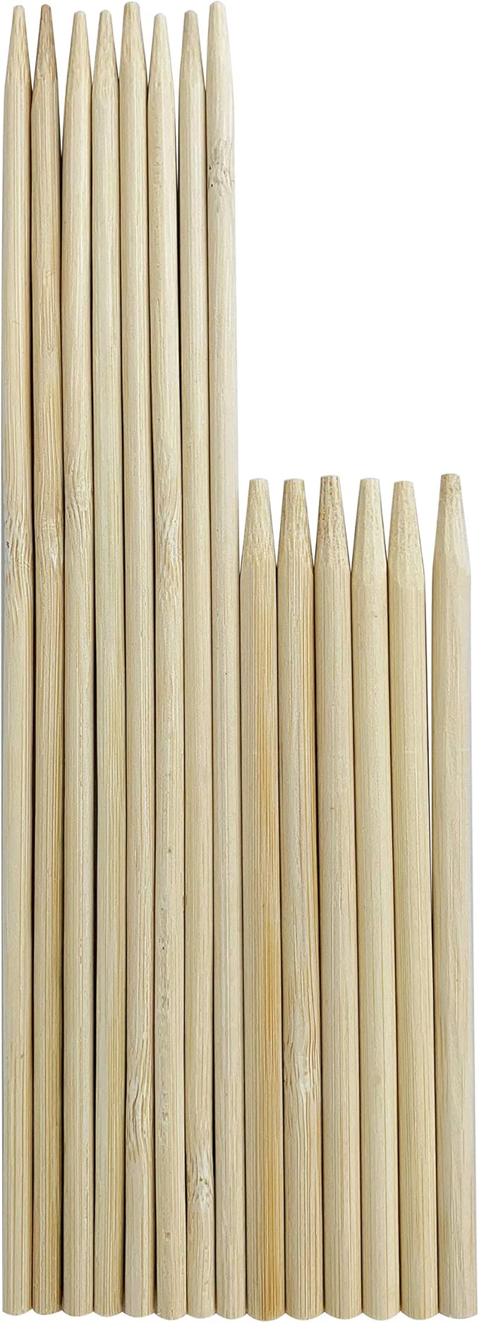250 Count | KingSeal Natural Bamboo Wood Candy Apple Skewers, Sticks, 5.5 Inch x 6.5mm diameter, Blunt Point for Safety, Retail Pack - 5 Packs of 50 (250 Count)