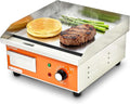 15.3 IN Nonstick Stainless Steel Electric Griddle Adjustable Temperature Control Flat Top Griddle For Resturant, Kitchen, Indoor, Outdoor, Camping, Commercial