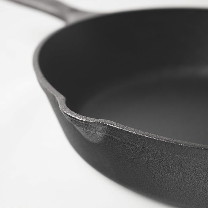 Commercial CHEF Pre-Seasoned Cast Iron Skillet with Removable Silicone Handle, 8-Inch Cast Iron Panst Iron Pan