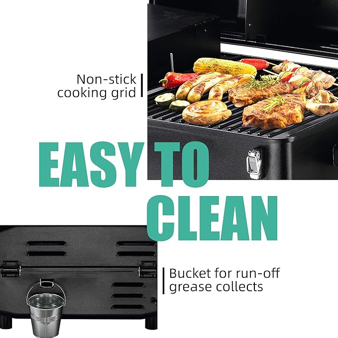 Z GRILLS 200A Table Top Wood Pellet Grill, Pellet Smoker with PID V2.1 Controller, Meat Probes, 202 sq.in Cooking Area, Fit for RVs, Road Trips & Apartments