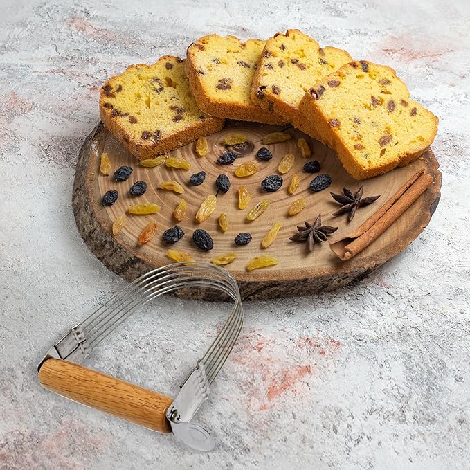 Mrs. Anderson’s Baking 6-Wire Pastry Cutter and Dough Blender, Stainless Steel with Wood Handle
