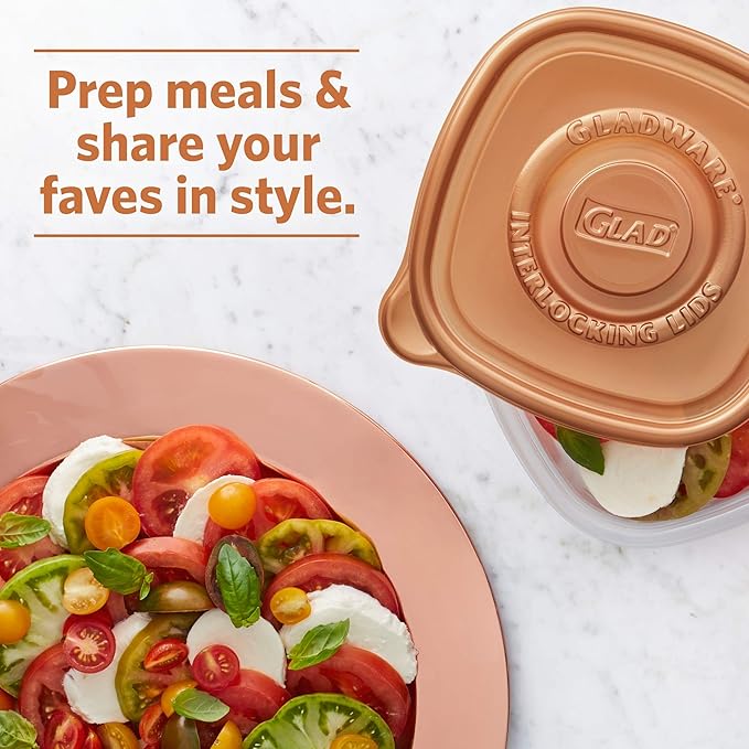 GladWare Home Tall Entree Food Storage Containers, Large Square Holds 42 Ounces of Food, 3 Count Set - 6 Pack | With Glad Lock Tight Seal, BPA Free Containers and Lids (18 Total Containers)