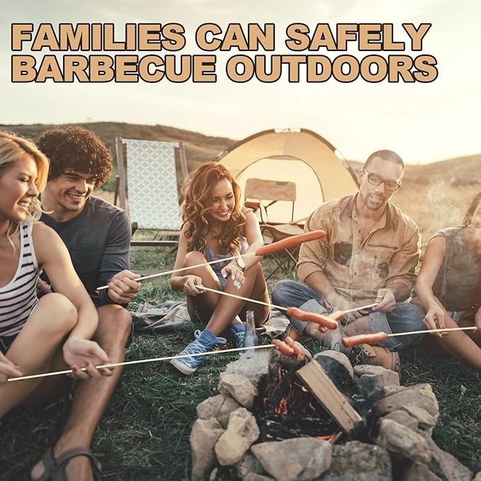 Suclain 500 Pcs Marshmallow Roasting Sticks 36" Long 5mm Thick, Smores Sticks Bamboo Skewers BBQ Kabob Grilling Barbecue Roasting Camping for Outdoor Fire Pits Campfires