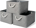 TheWarmHome Storage Bins - 3PCS Fabric Storage Baskets for Organizing Shelves | Large Basket Closet Organizer for Home Shelf Dog Laundry Organization | Collapsible Storage Cubes W/Handles