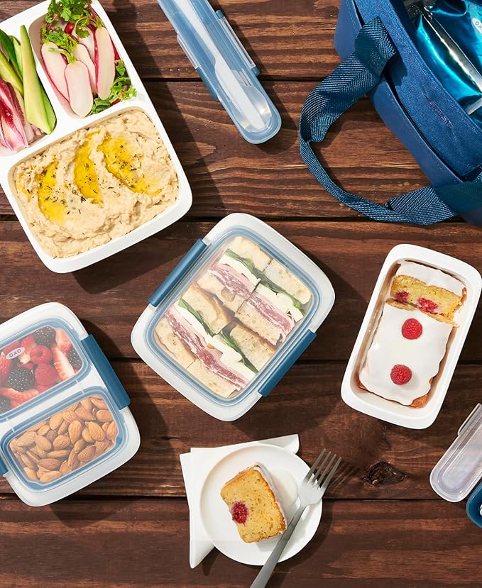 OXO Good Grips Prep and Go 2 Cup Divided Container - Ocean Blue