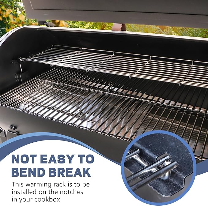 Warming Rack for Pit Boss 1000/1100/1150 Series Pellet Grill Upper Cooking Grate for Pit Boss Austin XL,Rancher XL Series Wood Pellet Smoker Grill Replacement Parts Holding Grilling BBQ Accessory